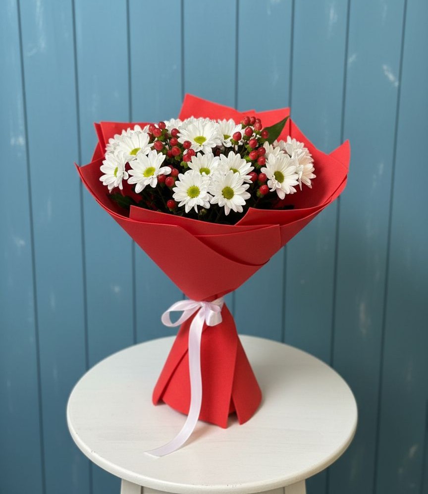 Букет цветов из: Хризантемы в Искитиме