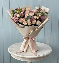 Букет цветов из:  Розы и Лизиантусы #REPLACE_PRED# Искитиме