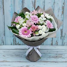 Букет цветов из:  Герберы, Альстромерии и Хризантемы #REPLACE_PRED# Искитиме