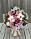 Букет цветов из: Альстромерии, Гвоздики, Розы и Хризантемы в Искитиме