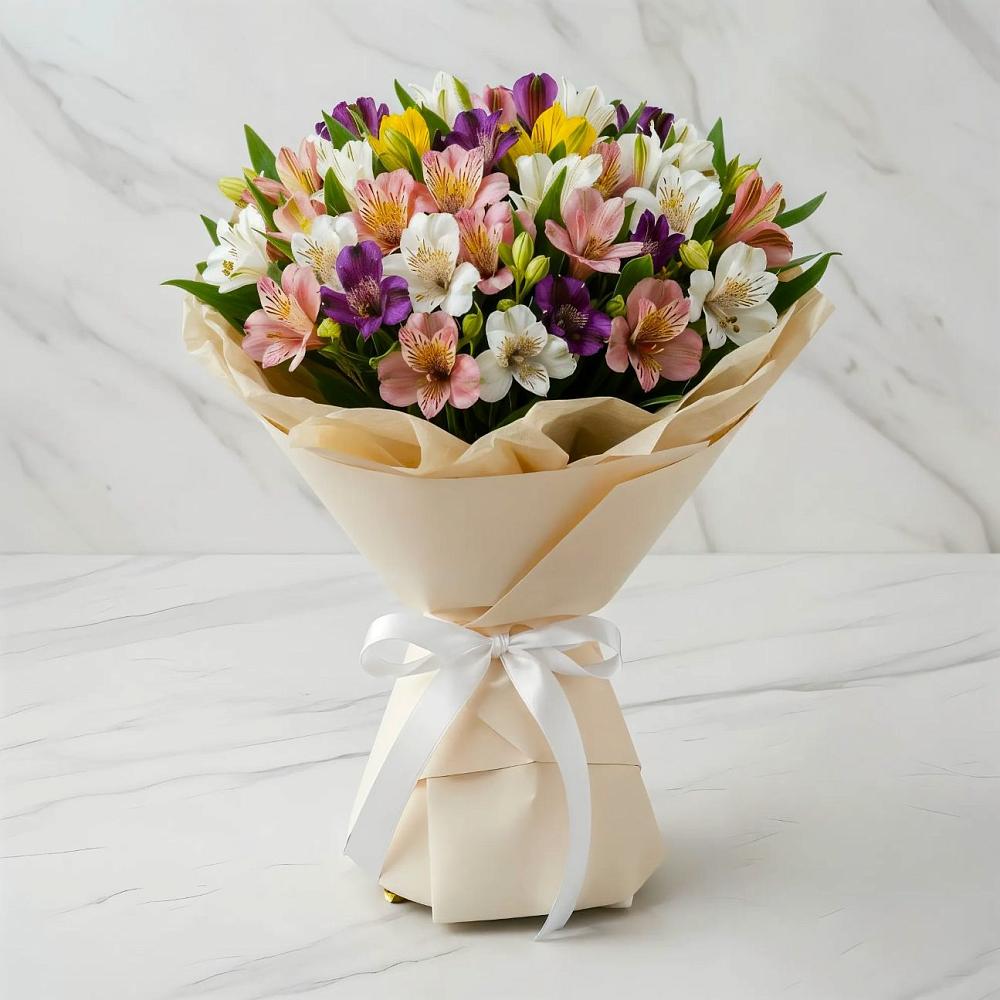 Букет цветов из: Альстромерии в Искитиме