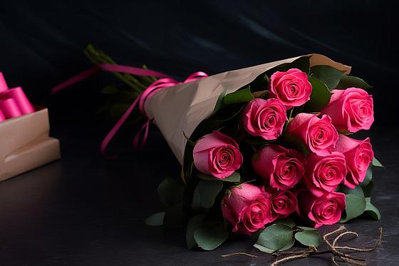 Букет 11 роз Пинк в Искитиме