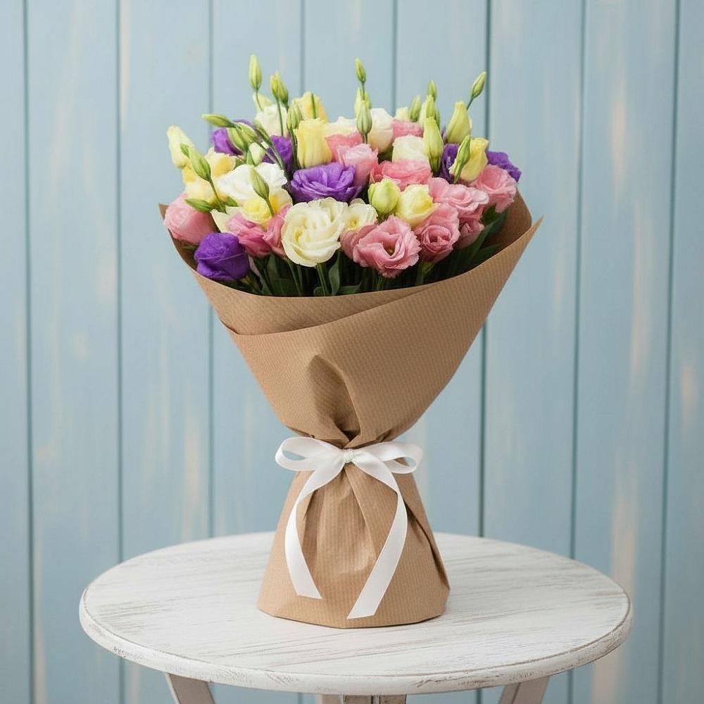 Букет цветов из: Лизиантусы в Искитиме