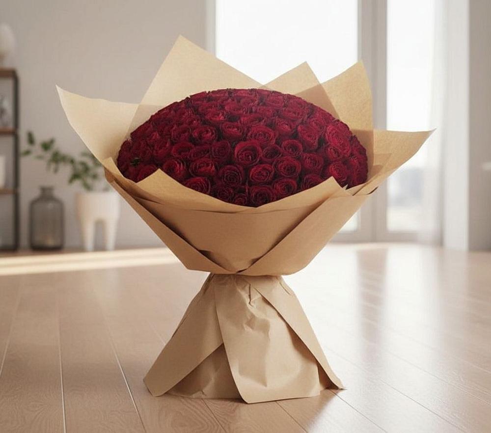 Букет 101 Красная роза в Искитиме