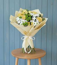 Букет цветов из:  Хризантемы и Розы #REPLACE_PRED# Искитиме