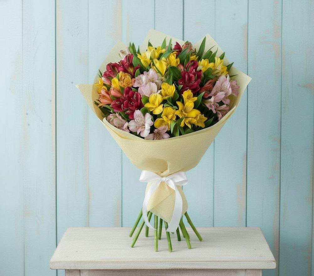 Букет цветов из: Альстромерии в Искитиме