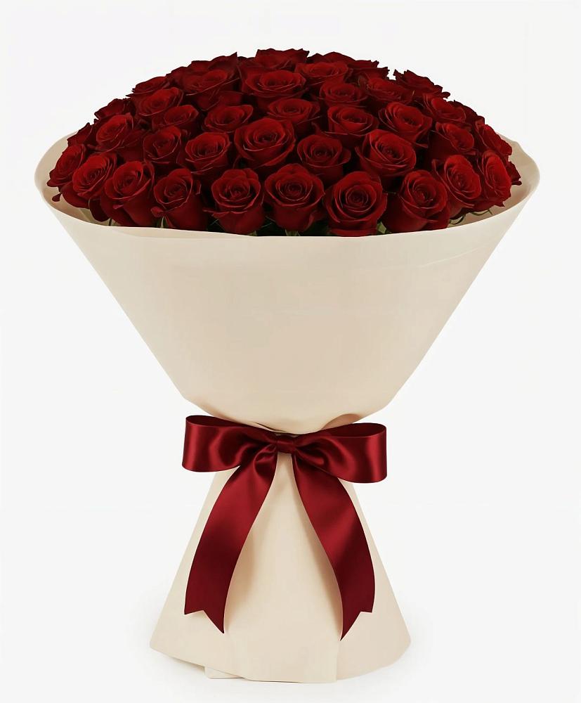 Букет 101 Бордовая роза Блэк Бакарра в Искитиме