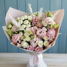 Букет цветов из:  Альстромерии и Розы в Искитиме